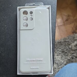 Samsung Silicone Cover for Galaxy S21 Ultra - White